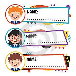 Name Tags For School Children