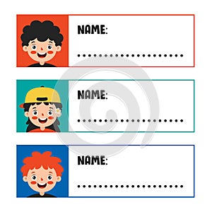 Name Tags For School Children