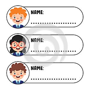 Name Tags For School Children