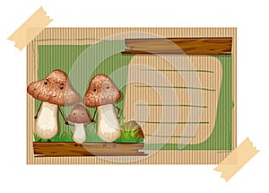 Namecard template with mushrooms