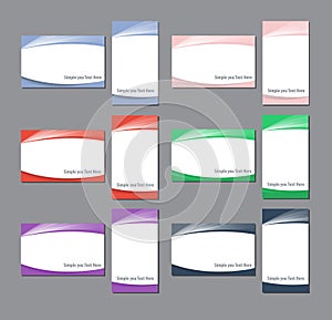 Namecard templates colorful set