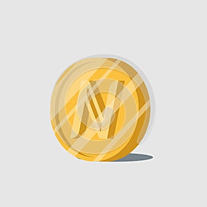 Namecoin cryptocurrency electronic cash symbol vector