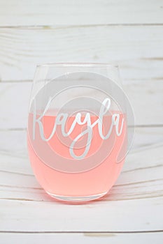 Named Clear Wine 16 oz Glass