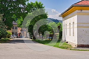 Námestie V. Dunajského námestia v obci Ľubietová