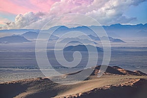 Namibia, aerial view of the Namib desert