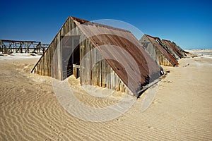 Namibia diamond mines - abandoned workers accommodations photo