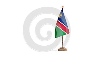 Namibia flagpole with white space background image