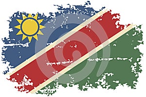 Namibia grunge flag. Vector illustration.