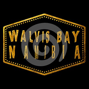 Namibia Walvis Bay Seal Map Design