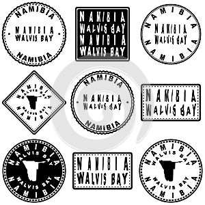 Namibia Walvis Bay Seal Map Design