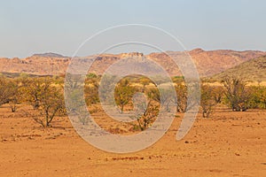 Namibian landscape Damaraland, homelands in South West Africa, Namibia photo