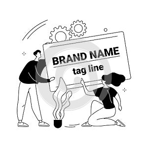 Naming and taglines abstract concept vector illustration. photo