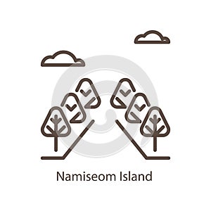 namiseom island. Vector illustration decorative design