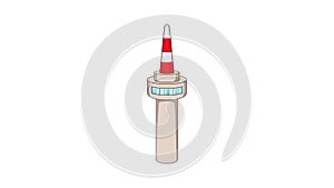 Namsan tower in Seoul icon animation