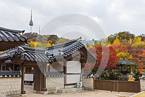 Namsangol Hanok Village in Seoul South Korea.