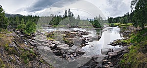 Namsen river in Trondelag county, Norway