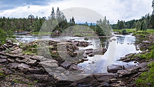 Namsen river in Trondelag county, Norway