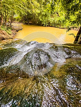 Namtok Ron Khlong Thom, hotspring Waterfall in Krabi, Thailand