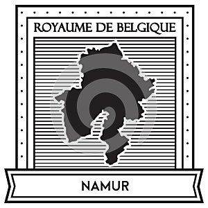 Namur map. Vector illustration decorative design