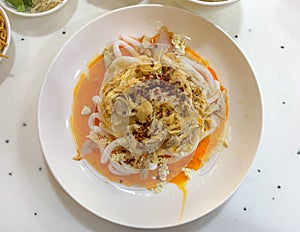 Nan Gyi Thohk Authentic Burmese Thick Noodle Dish photo