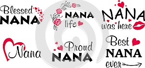 Nana bundle. Six simple designs