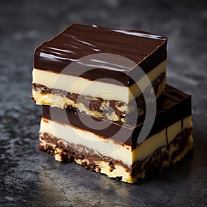 Nanaimo Bars: No-Bake Dessert with Crumb Base, Custard Butter Icing, and Chocolate