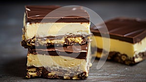 Nanaimo Bars: No-Bake Dessert with Crumb Base, Custard Butter Icing, and Chocolate