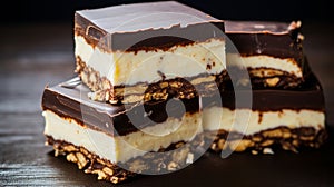 Nanaimo Bars: No-Bake Dessert with Crumb Base, Custard Butter Icing, and Chocolate