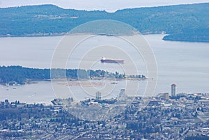 Nanaimo, British Columbia view from the top of Mount Benson