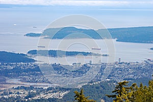 Nanaimo, British Columbia view from the top of Mount Benson