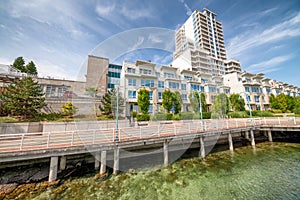 Nanaimo city  promenade along the sea, Vancouver Island, Canada