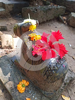 Nandi idol made out of stone