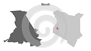 Nandi outline map