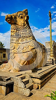 Nandi statue in Gangaikonda Cholapuram Temple, Tamilnadu, India