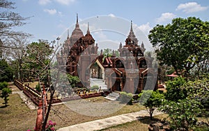 Superb structures at the Khao Aong Khar temple around Nang Rong, Buriram, Thailand. photo