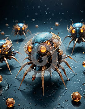 The Nanite Swarm: Billions of Microscopic Nanobots United in Collective Intelligence photo
