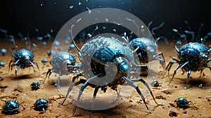 The Nanite Swarm: Billions of Microscopic Nanobots United in Collective Intelligence photo