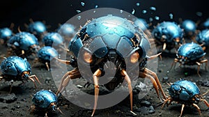 The Nanite Swarm: Billions of Microscopic Nanobots United in Collective Intelligence photo