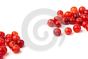Nanking or felted cherry fruits, isolated on  white background