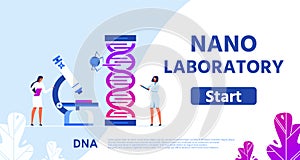 Nano Laboratory for Genetic Research Flat Webpage