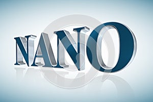 Nano lettering - 3D illustration