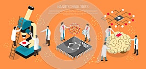 Nano Technologies Horizontal Illustration