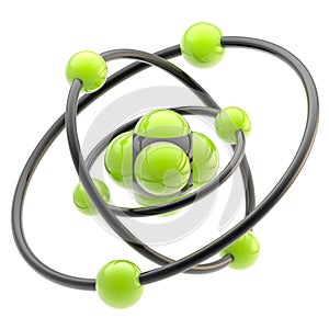 Nano technology emblem as atomic structure