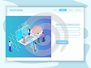 Nano Technology Isometric Landing Page