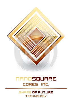 Nano technology processor cores logo sign