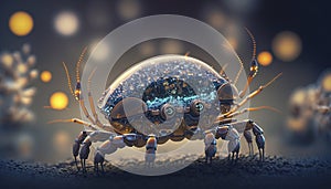 Nanobot Crab. Generative AI