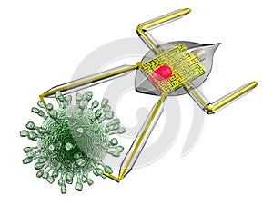 Nanobot and virus isolated