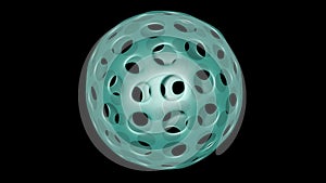 Nanocapsule , nanocarriers . Nanoparticle  3d render view 3 photo
