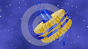 nanodisc consists of phospholipids and a stabilizing belt photo