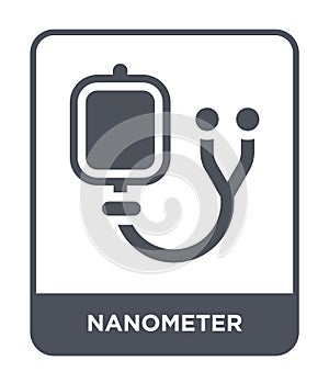 nanometer icon in trendy design style. nanometer icon isolated on white background. nanometer vector icon simple and modern flat photo